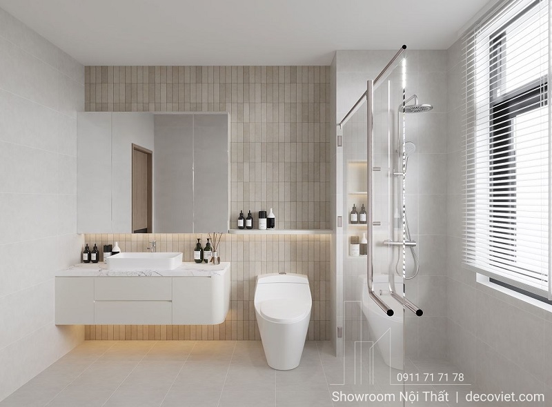 thiết kế nhà vệ sinh lầu 1 nhà phố bình dương