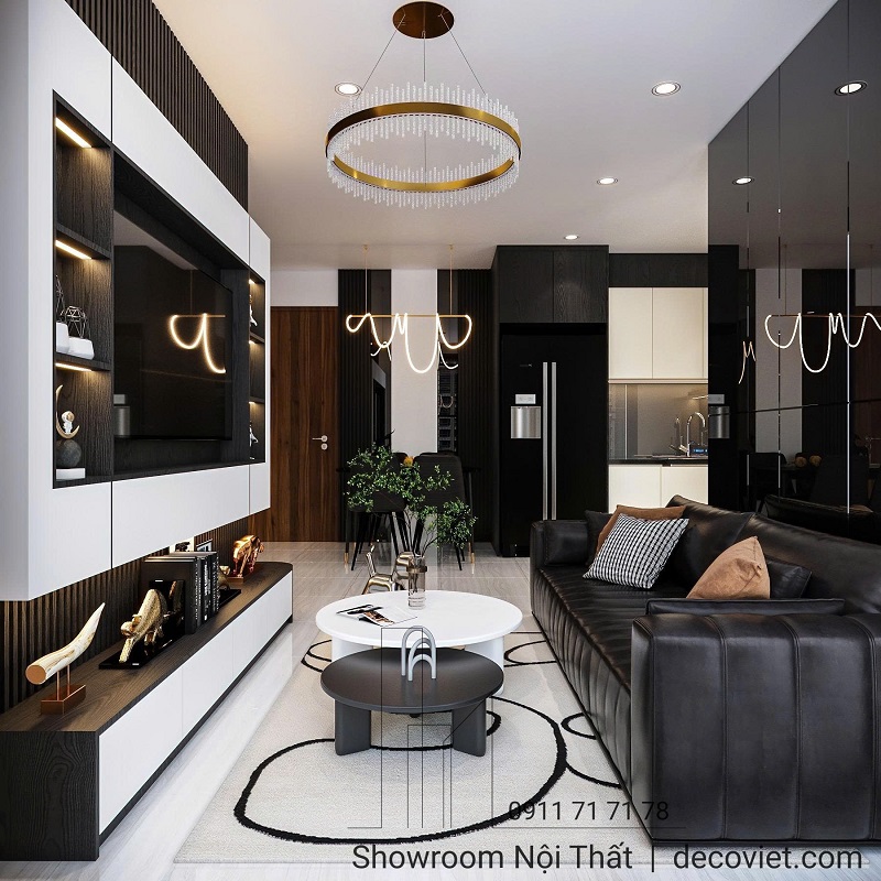 Sofa hiện đại trong thiết kế nội thất phòng khách chung cư