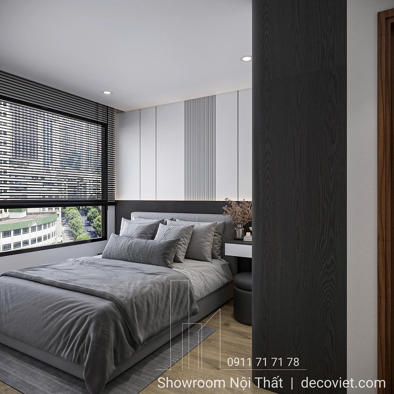 Không gian ngủ riêng tư và sang trọng trong căn hộ 2 phòng ngủ