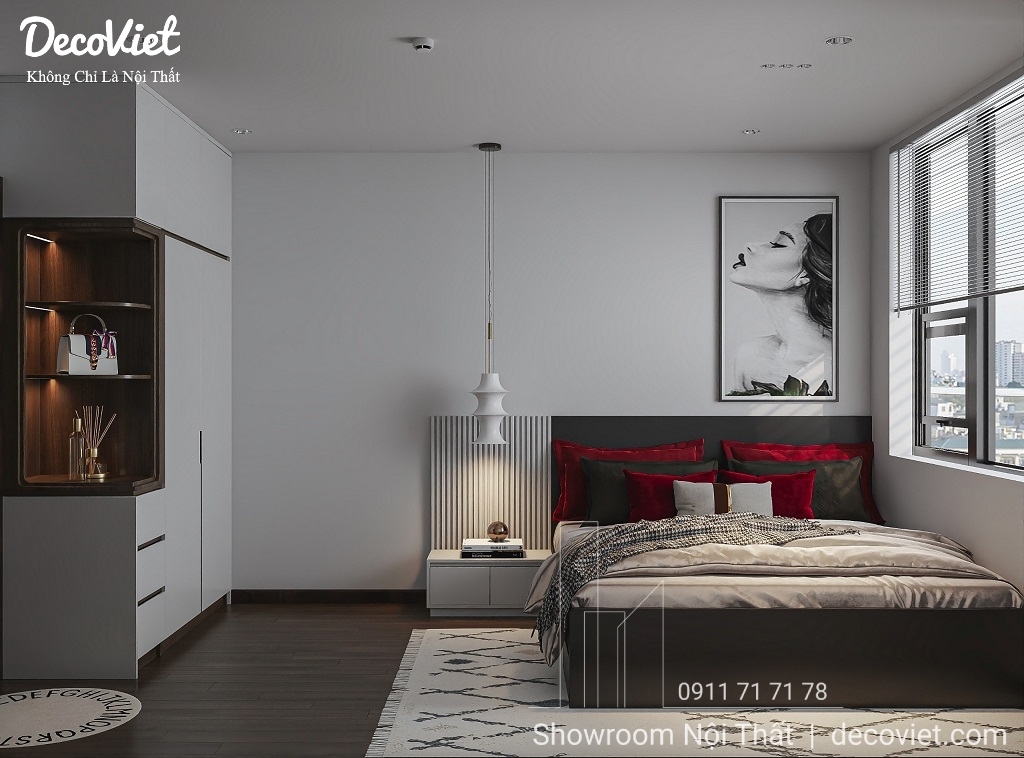 Nội thất phòng ngủ căn hộ C SKY VIEW đẹp hiện đại