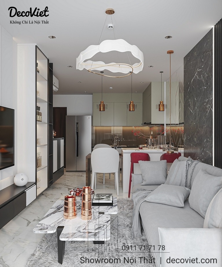 nội thất phòng khách căn hộ SKY VIEW Bình Dương