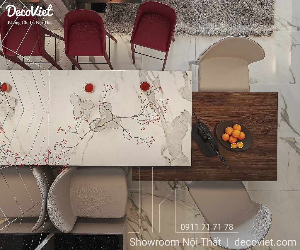 Thiết kế nội thất phòng bếp căn hộ SKY VIEW Bình Dương