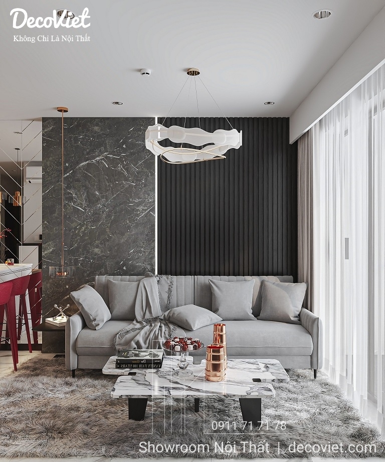 Thiết kế nội thất căn hộ SKY VIEW Bình Dương 2 phòng ngủ