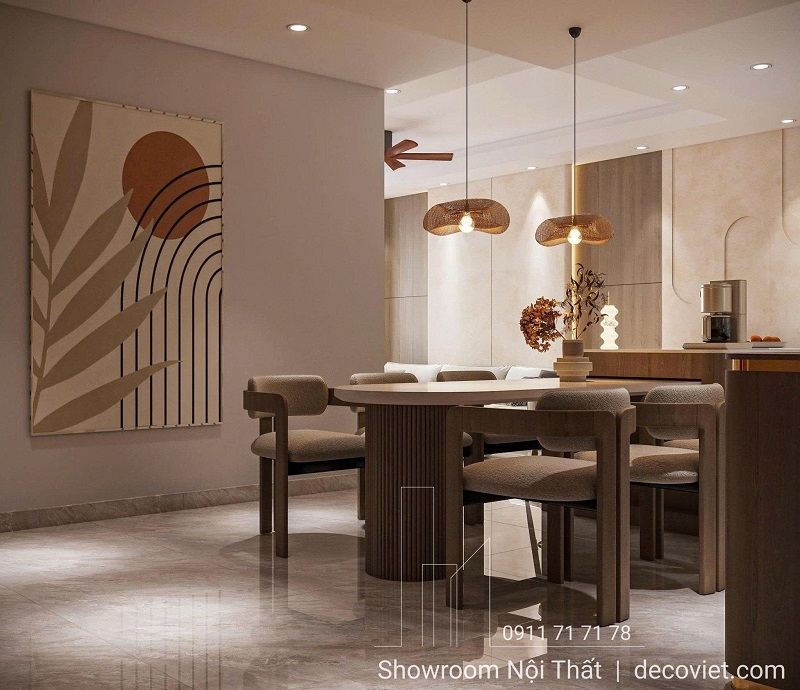 Nội thất phòng bếp chung cư 2PN sang trọng và gọn gàng