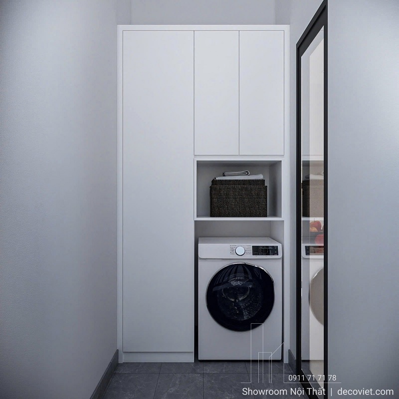 khu vực nhà giặt thiết kế tận dụng không gian hẹp