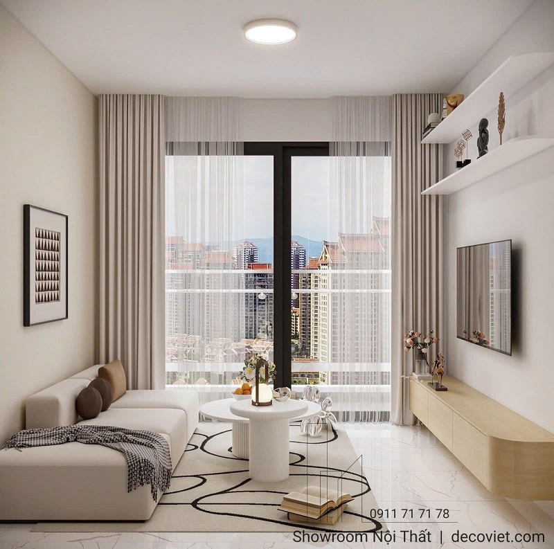 thiết kế nội thất phòng khách chuẩn xu hướng mới