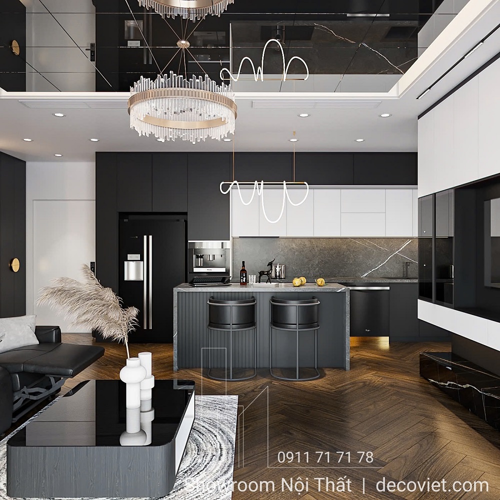 thiết kế phòng bếp chung cư phú tài, quy nhơn