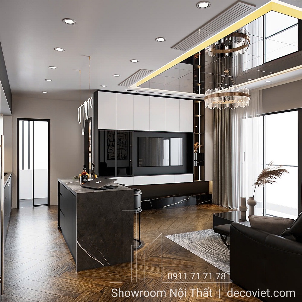 phòng khách chung cư đẹp sang trọng