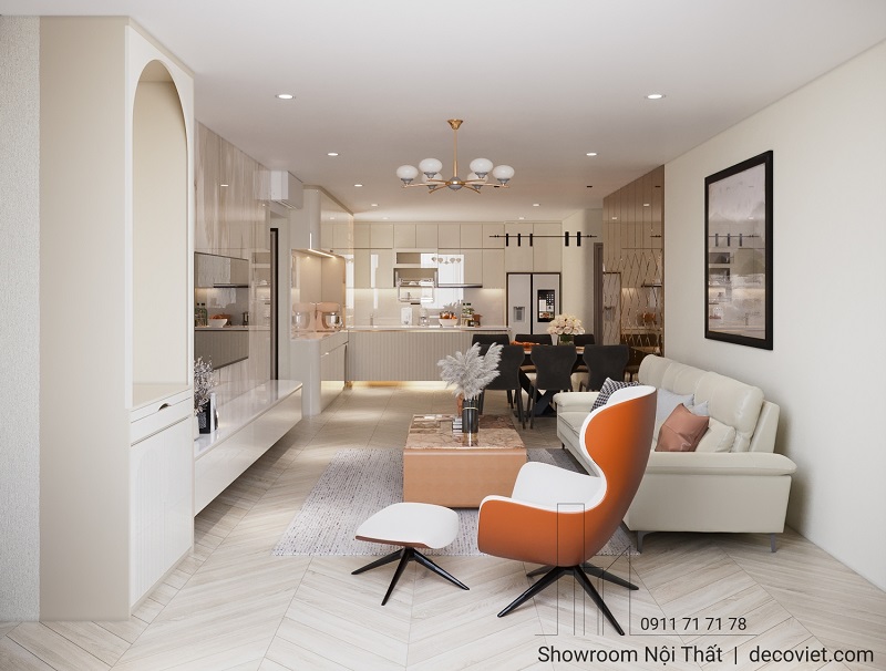 Thiết kế nội thất căn hộ Sài Gòn Pearl 134m2 phong cách tối giản cao cấp