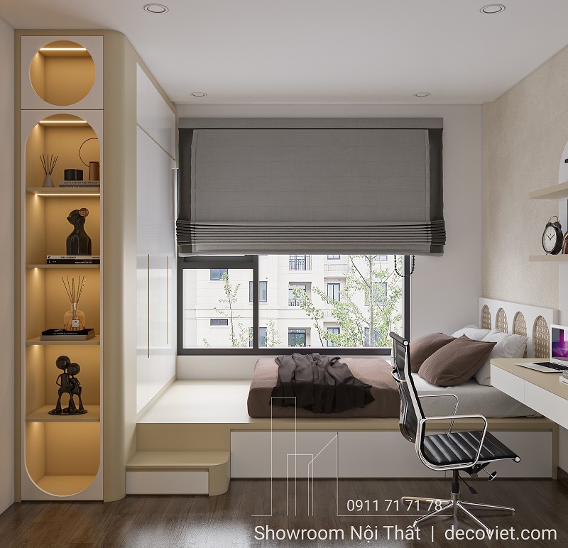 thiết kế nội thất phòng ngủ đẹp, ánh sáng tự nhiên