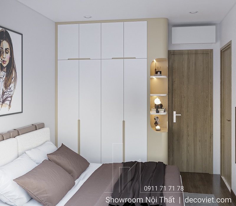 thiết kế hệ tủ quàn áo cao kịch trần tiết kiệm không gian sống