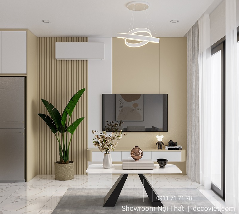 nội thất phòng được bố trí hiện đại, hợp lyd