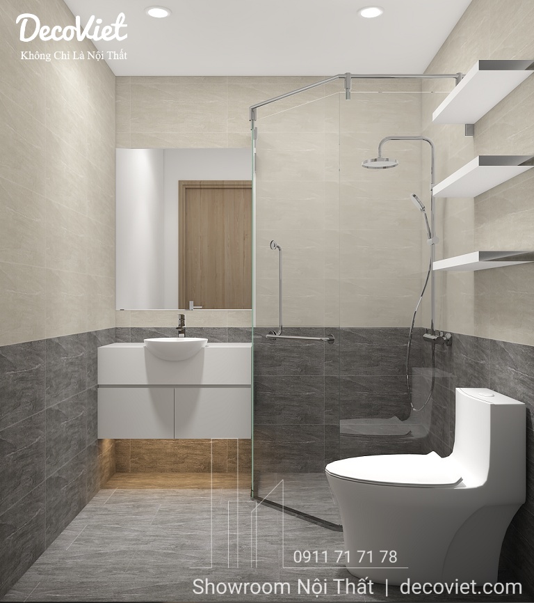 thiết kế nội thất nhà vệ sinh đẹp