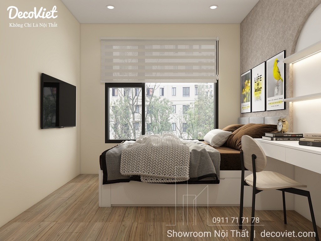 thiết kế nội thất phòng ngủ master chung cư vinhomes