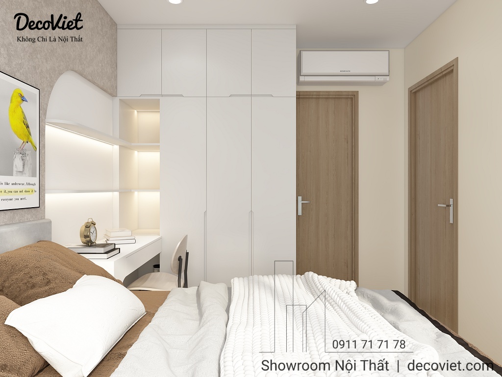 thiết kế nội thất phòng ngủ master sang trọng hiện đại