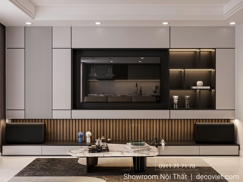 thiết kế thi công nội thất phòng khách nhà phố