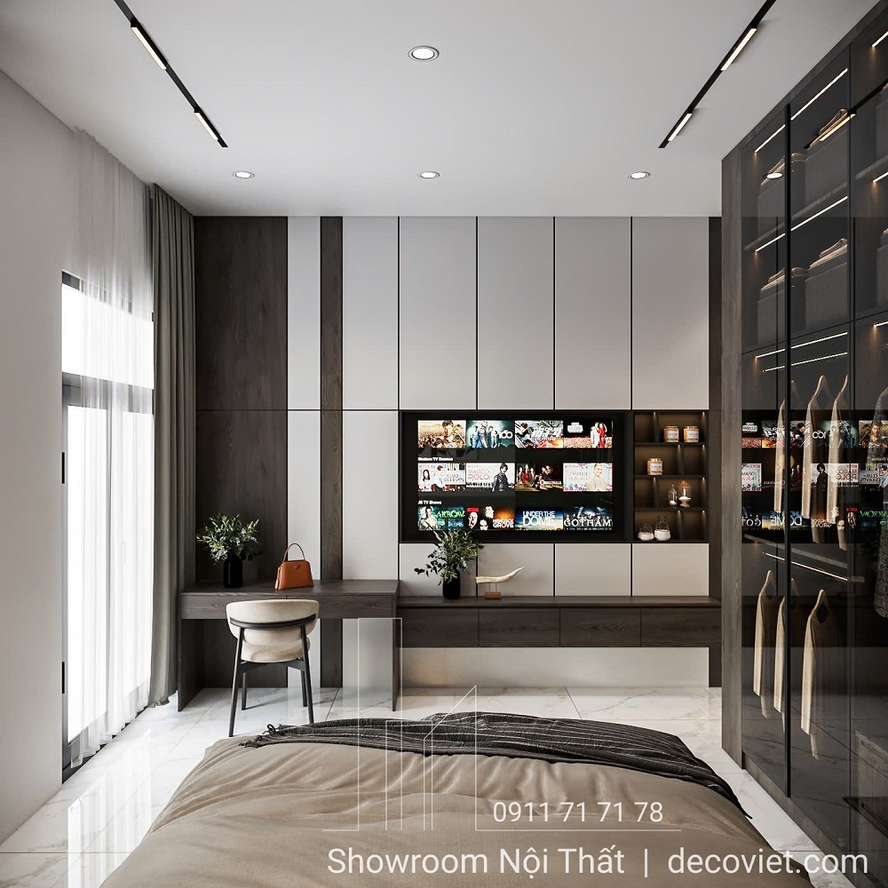 thiết kế nội thất phòng ngủ master đẹp