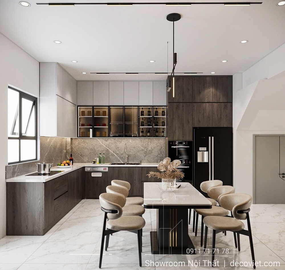 thiết kế nội thất phòng bếp đẹp hiện đại