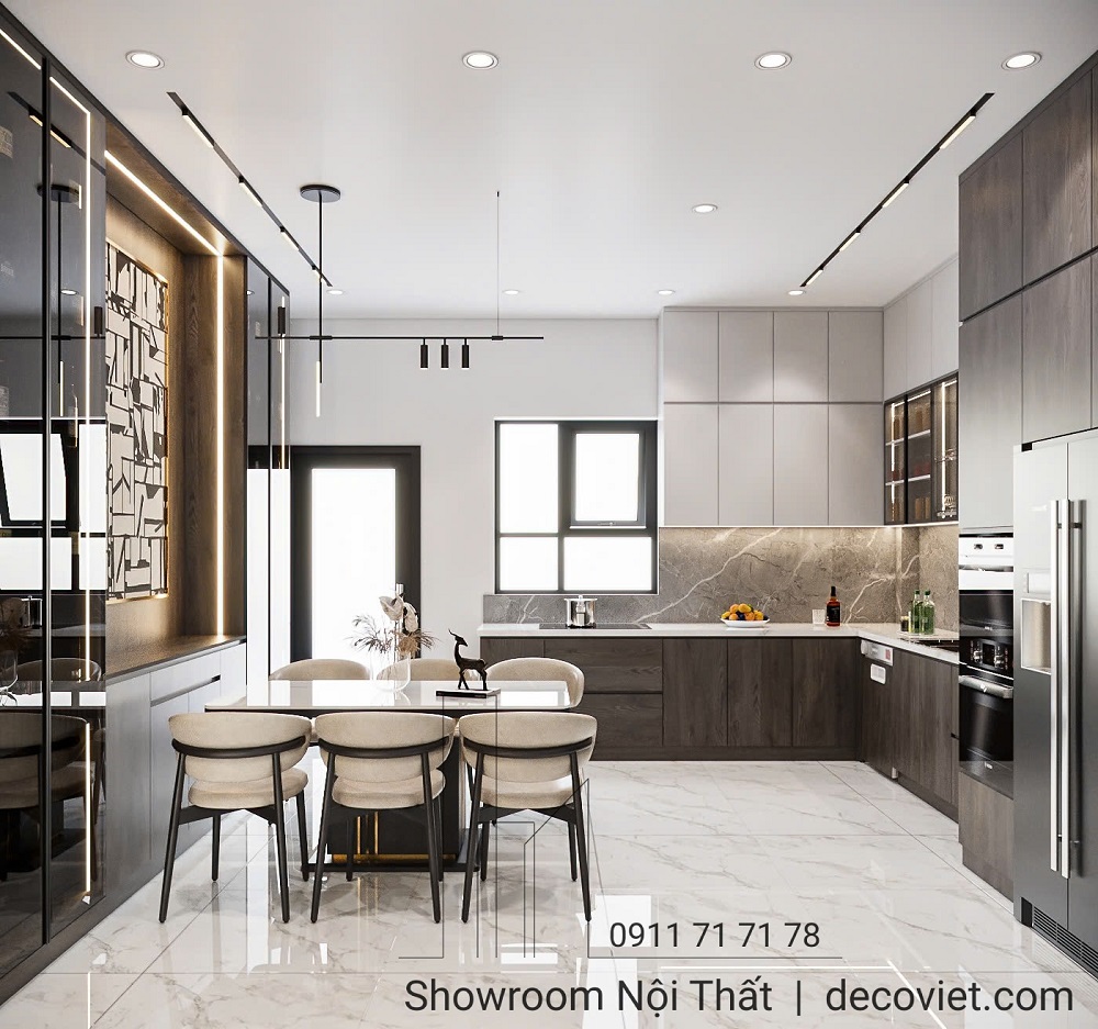 thiết kế nội thất phòng bếp tiện nghi