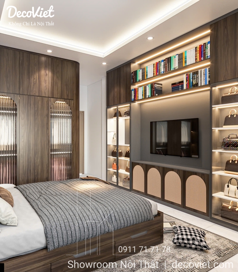 thiết kế thi công nội thất phòng ngủ master