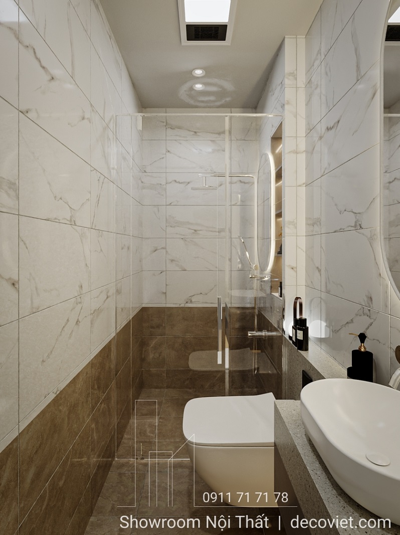 Nhà vệ sinh tiện nghi và sang trọng ở mỗi tầng