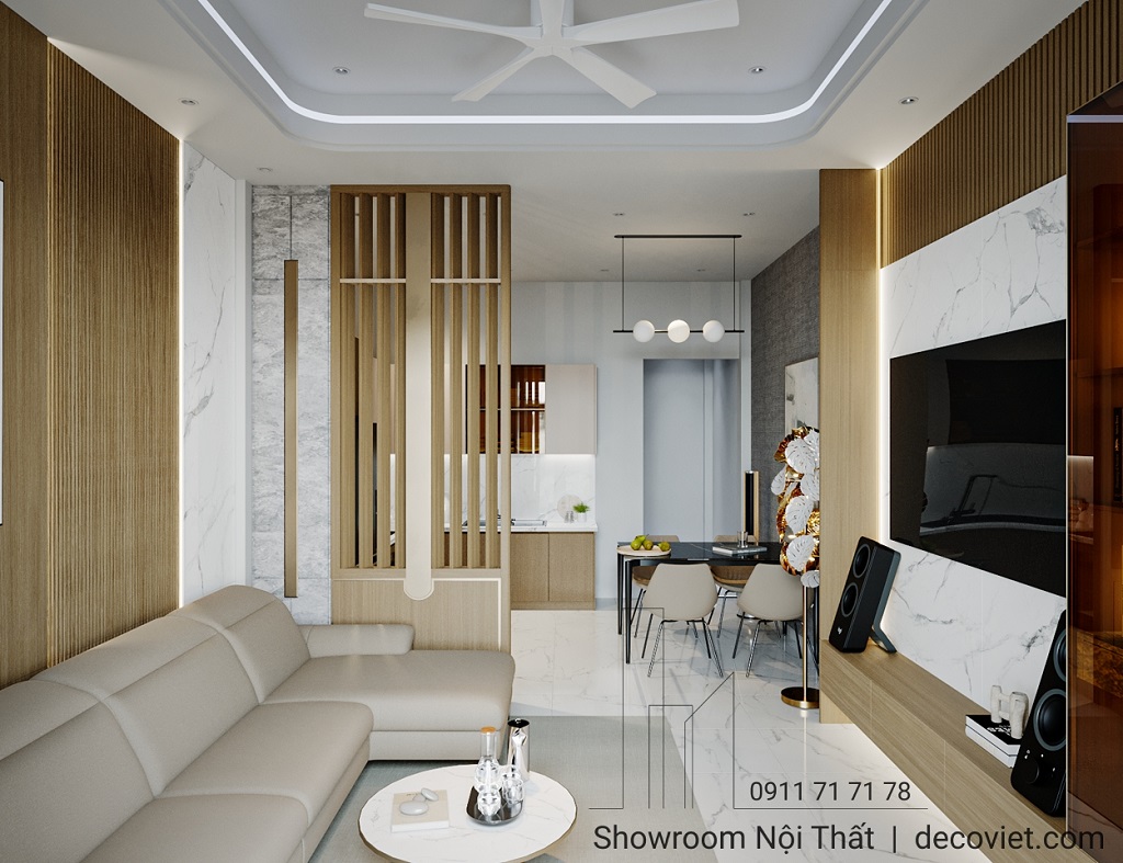 thiết kế tầng 1 nhà phố đẹp hiện đại