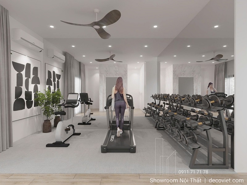 phòng tập gym tại nhà hiện đại