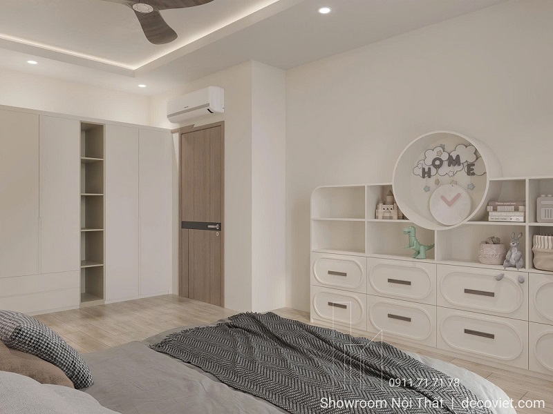 Thiết kế phòng ngủ trẻ em đẹp hiện đại, đầy đủ công năng, vật liệu an toàn
