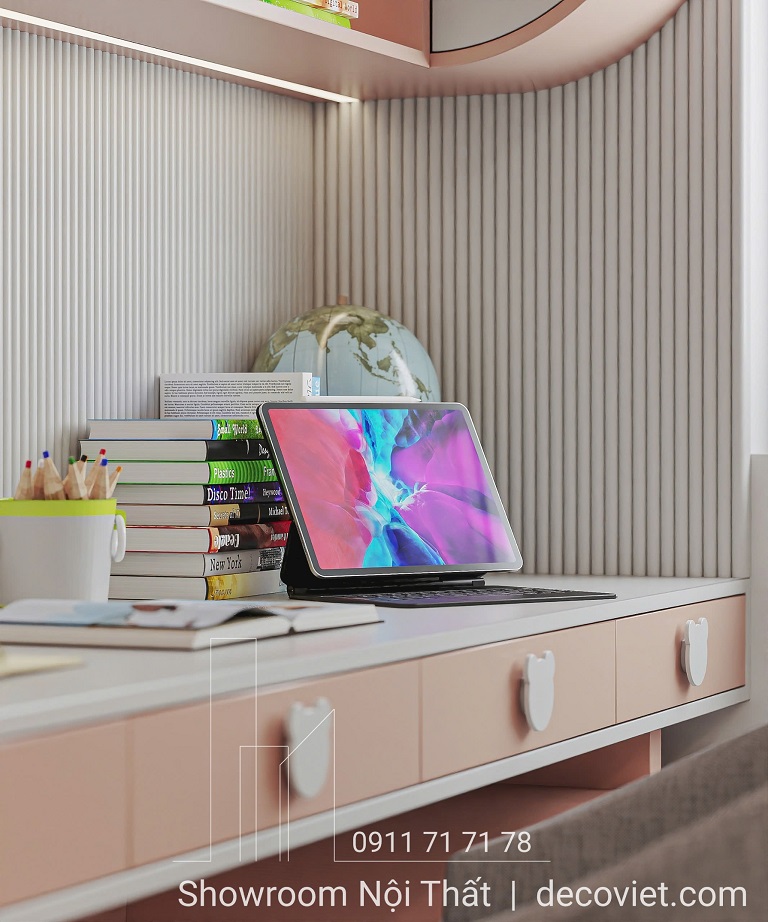 thiết kế phòng ngủ trẻ em hiện đại tối ưu chi phí