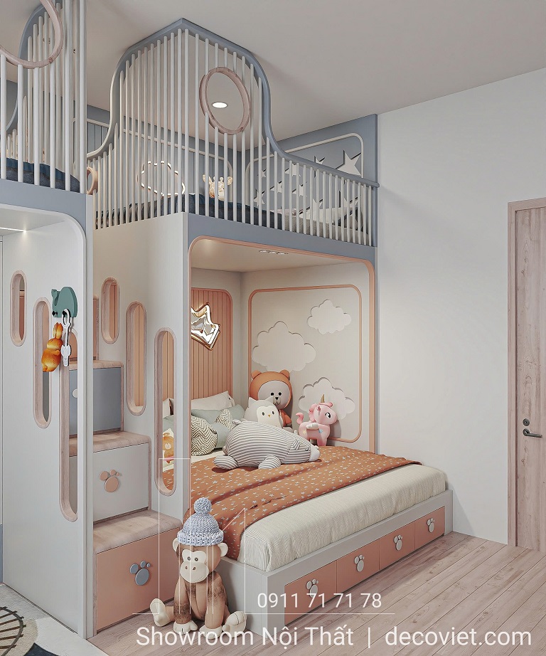 Thiết Kế Phòng Ngủ Đôi Dễ Thương Cho Bé Trai Và Bé Gái