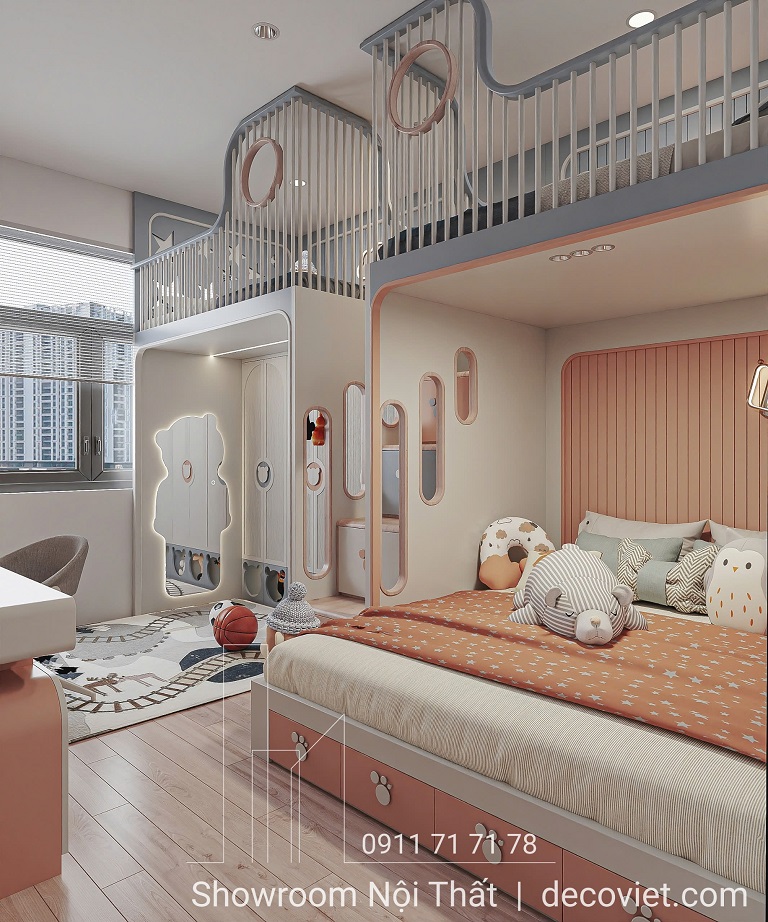 thiết kế nội thất phòng ngủ cho bé