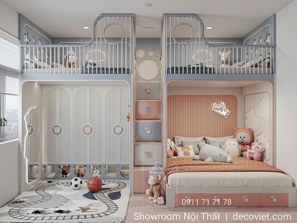 thiết kế nội thất phòng ngủ trẻ em