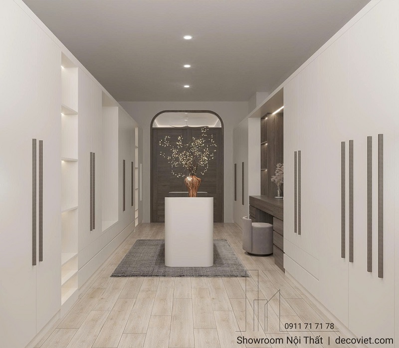 phòng thay đồ rộng trong phòng master cho nhà phố bình dương