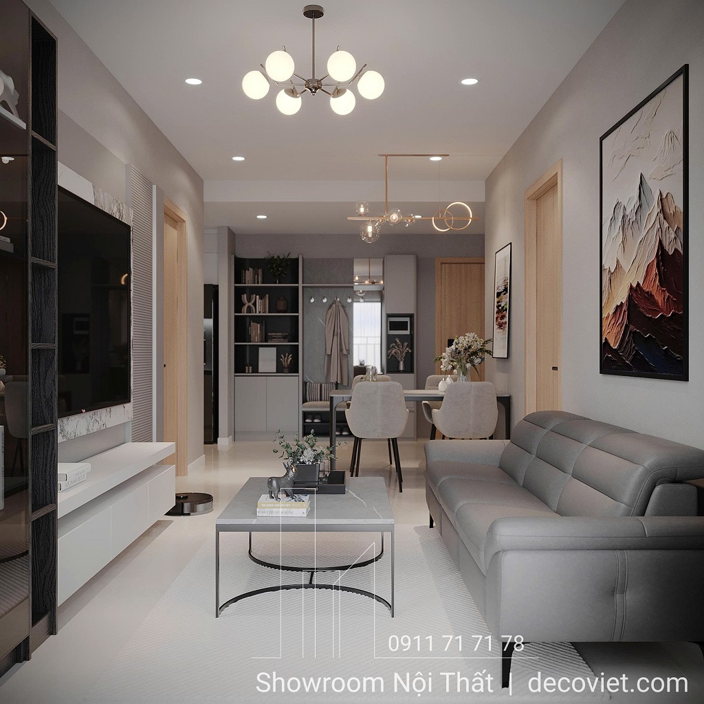 Phòng khách căn hộ The Glory Bình Dương thiết kế sang trọng, tinh tế