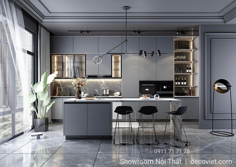 thi công tủ bếp