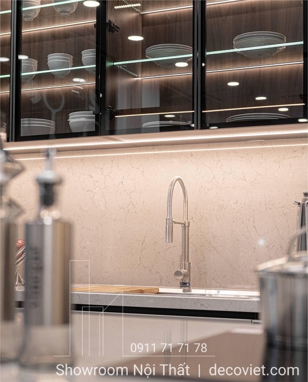 tủ bếp gỗ công nghiệp