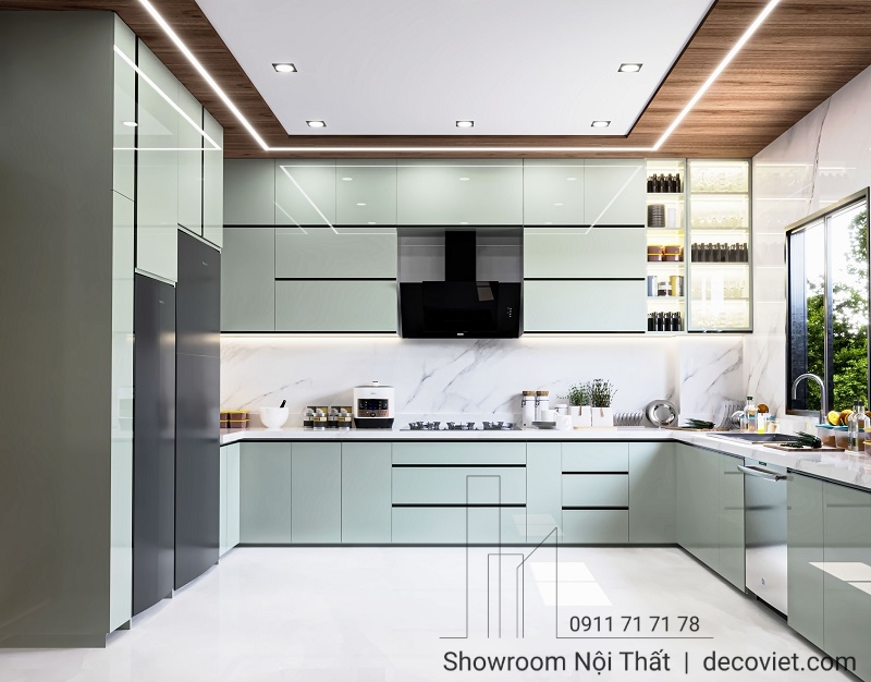 tủ bếp gỗ công nghiệp