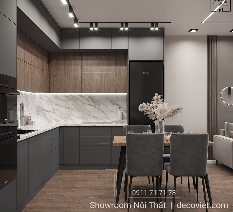 tủ bếp gỗ công nghiệp giá rẻ