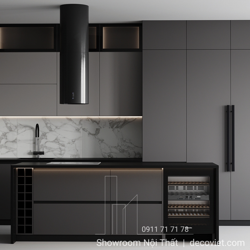 tủ bếp gỗ công nghiệp