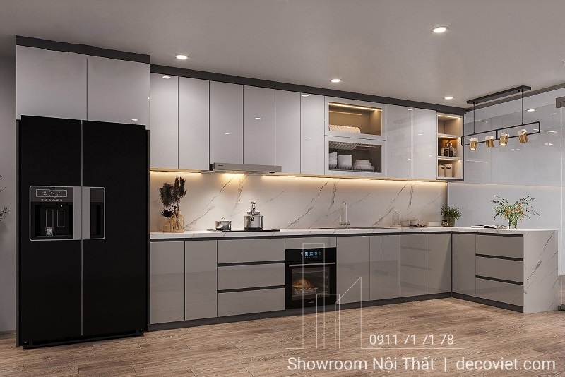 tủ bếp gỗ hiện đại