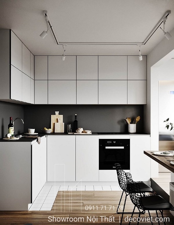 thi công tủ bếp gỗ