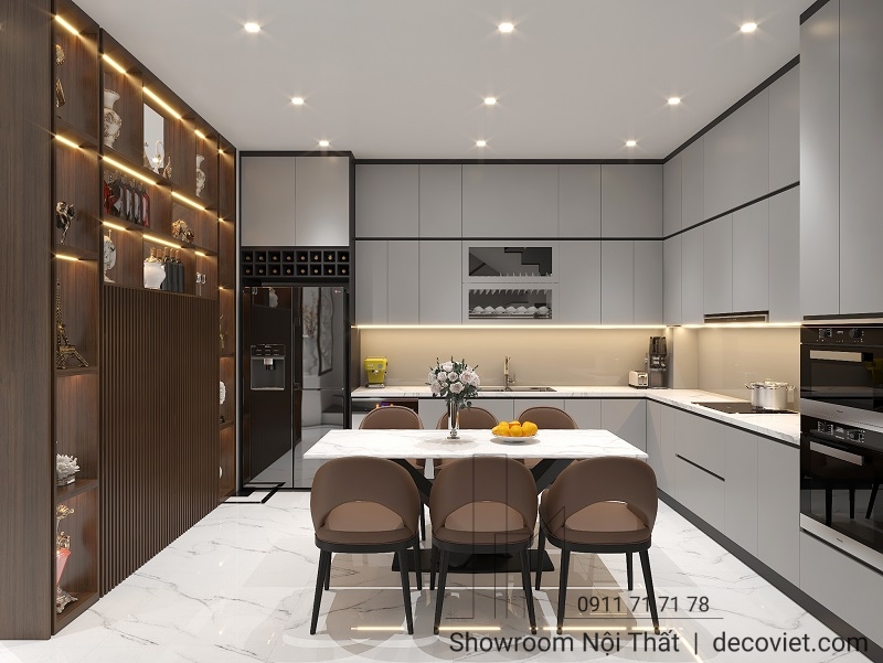 tủ bếp gỗ hiện đại