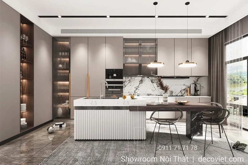 thi công tủ bếp