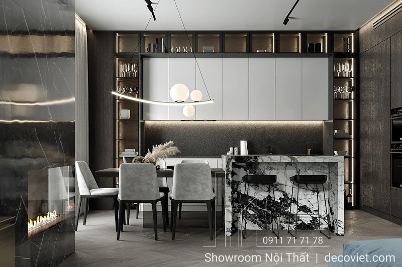 tủ bếp gỗ công nghiệp