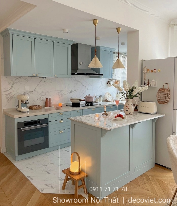 tủ bếp gỗ đẹp hiện đại