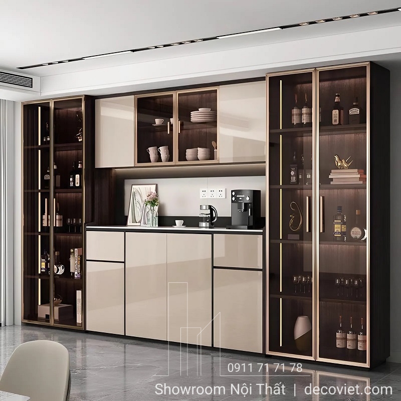 Tủ rượu gỗ hiện đại 2011T thiết kế sang trọng, phù hợp căn hộ cao cấp