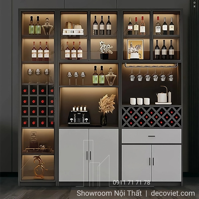 Tủ đựng rượu cao cấp cho không gian phòng bếp nhà bạn