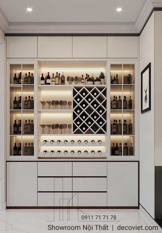 Mẫu tủ rượu đẹp hiện đại, phù hợp không gian nhà phố và căn hộ cao cấp