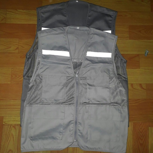 áo gile bảo hộ xám