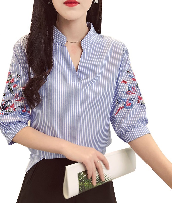 áo sơ mi đồng phục cổ chữ V